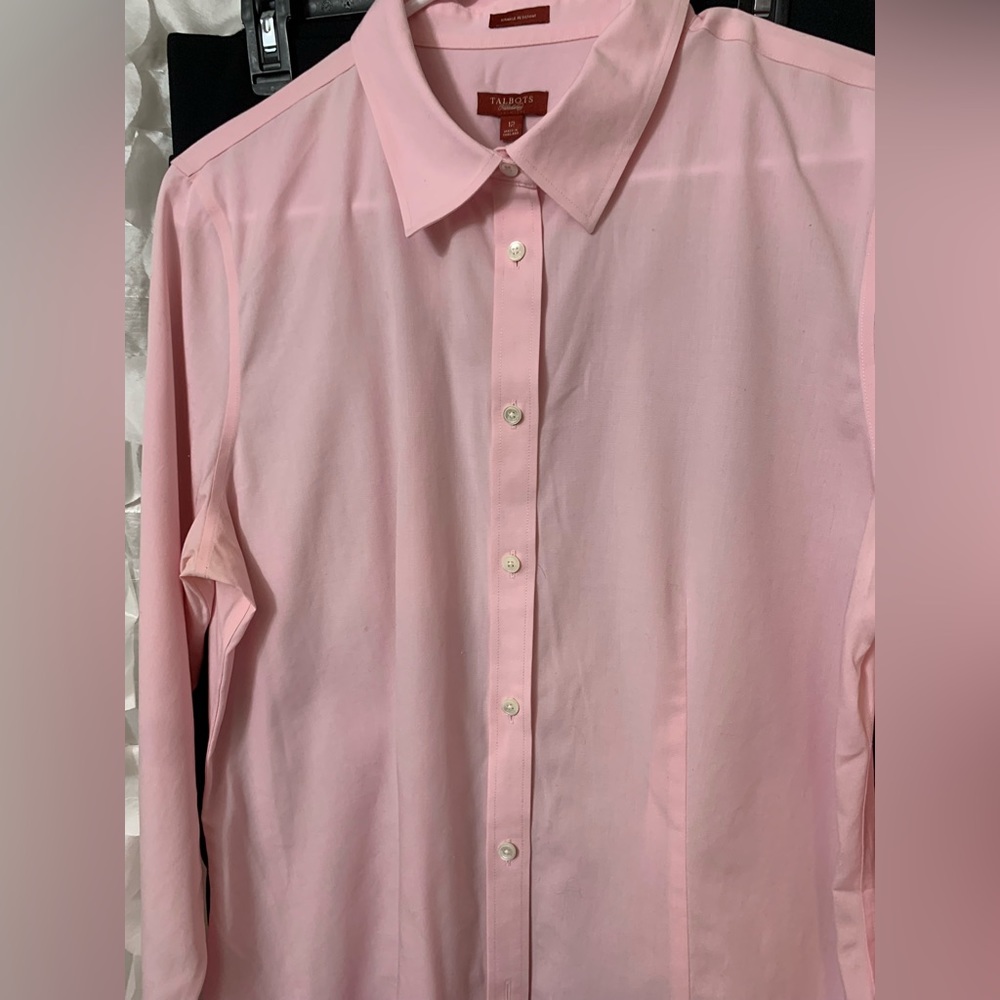 Pink Button Down Tailor Fit Blouse